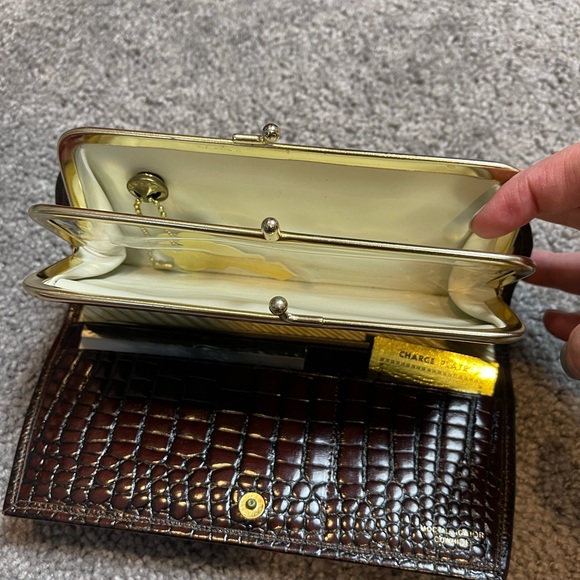 Vintage Belle Brummel Moc Alligator Brown Wallet - Picture 10 of 12